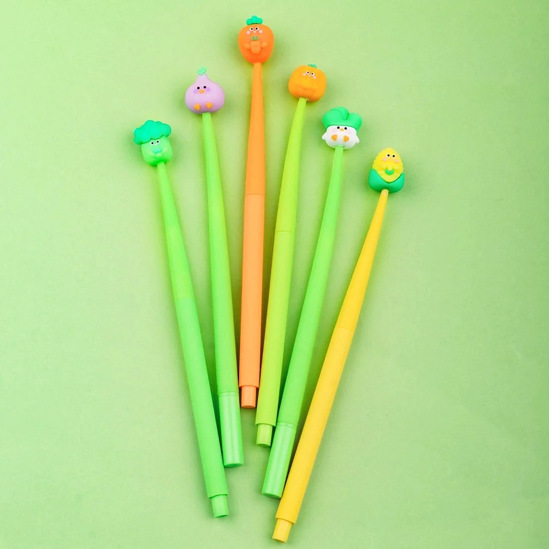 Colorful Pufflet Buddies character pens
